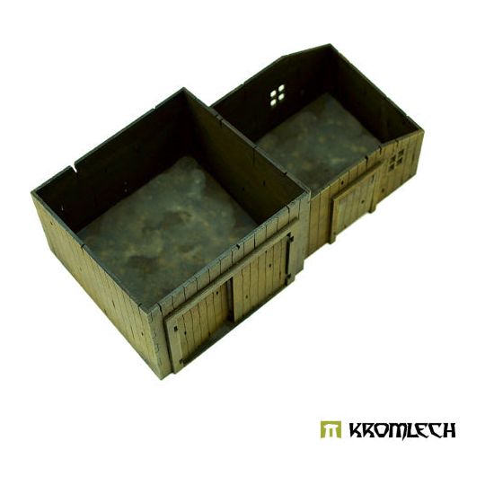 TABLETOP SCENICS Poland 1939 Wooden Shed with Rabbit Cage and Pigeon House