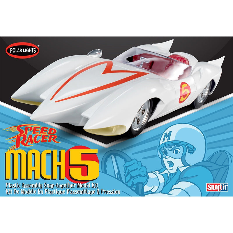 POLAR LIGHTS 1/25 Speed Racer Mach 5 Snap Model Kit