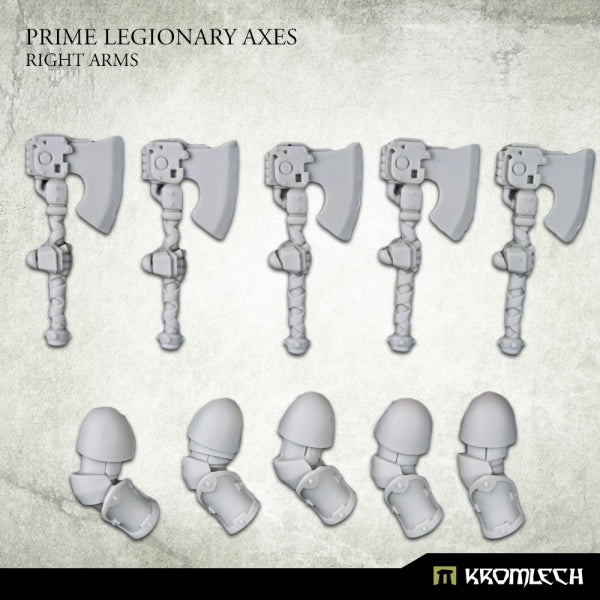 KROMLECH Prime Legionaries CCW Arms: Axes [Right] (5)