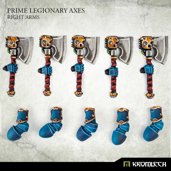KROMLECH Prime Legionaries CCW Arms: Axes [Right] (5)