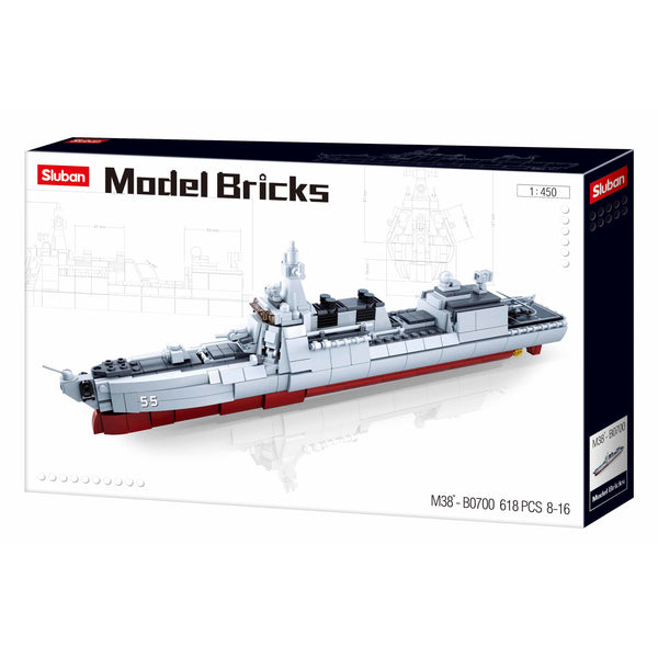 SLUBAN Model Bricks Destroyer 1/450 Scale 617pcs
