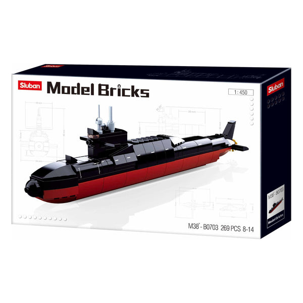 SLUBAN Model Bricks Submarine 1/450 Scale 269pcs
