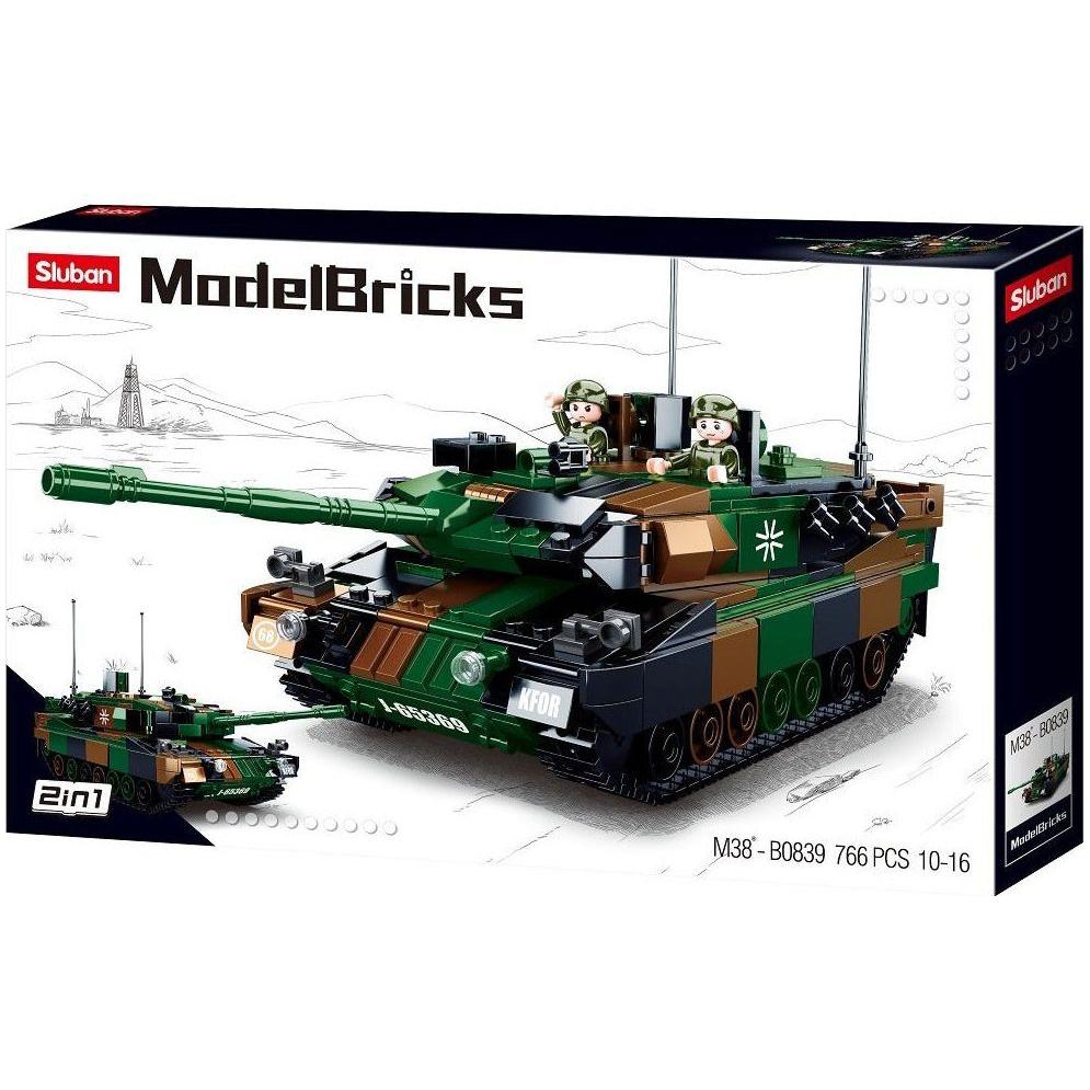 SLUBAN Model Bricks Leopard 2A5 Main Battle Tank 766pcs