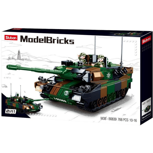 SLUBAN Model Bricks Leopard 2A5 Main Battle Tank 766pcs