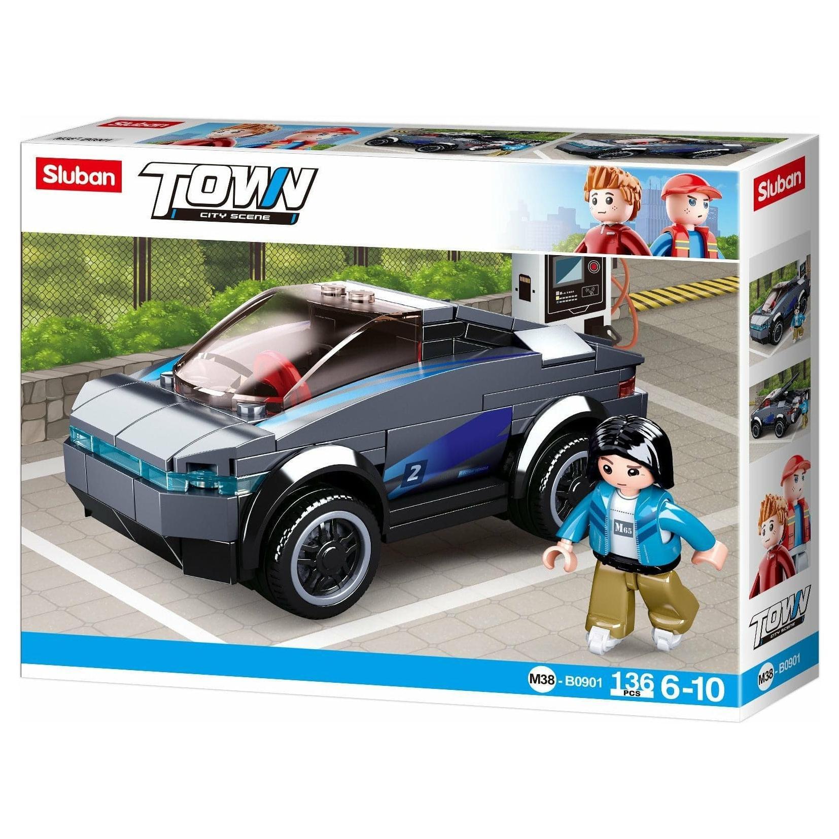 SLUBAN Town Electric Car 136pcs