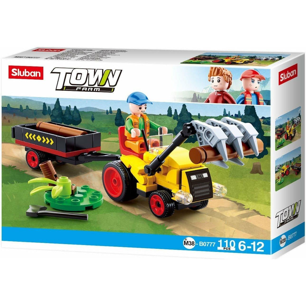 SLUBAN Town Log Trailer 110pcs