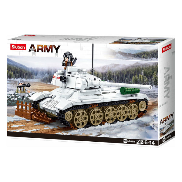 SLUBAN Army Battle of Budapest - T-34/35 Medium Heavy Tank 519Pcs