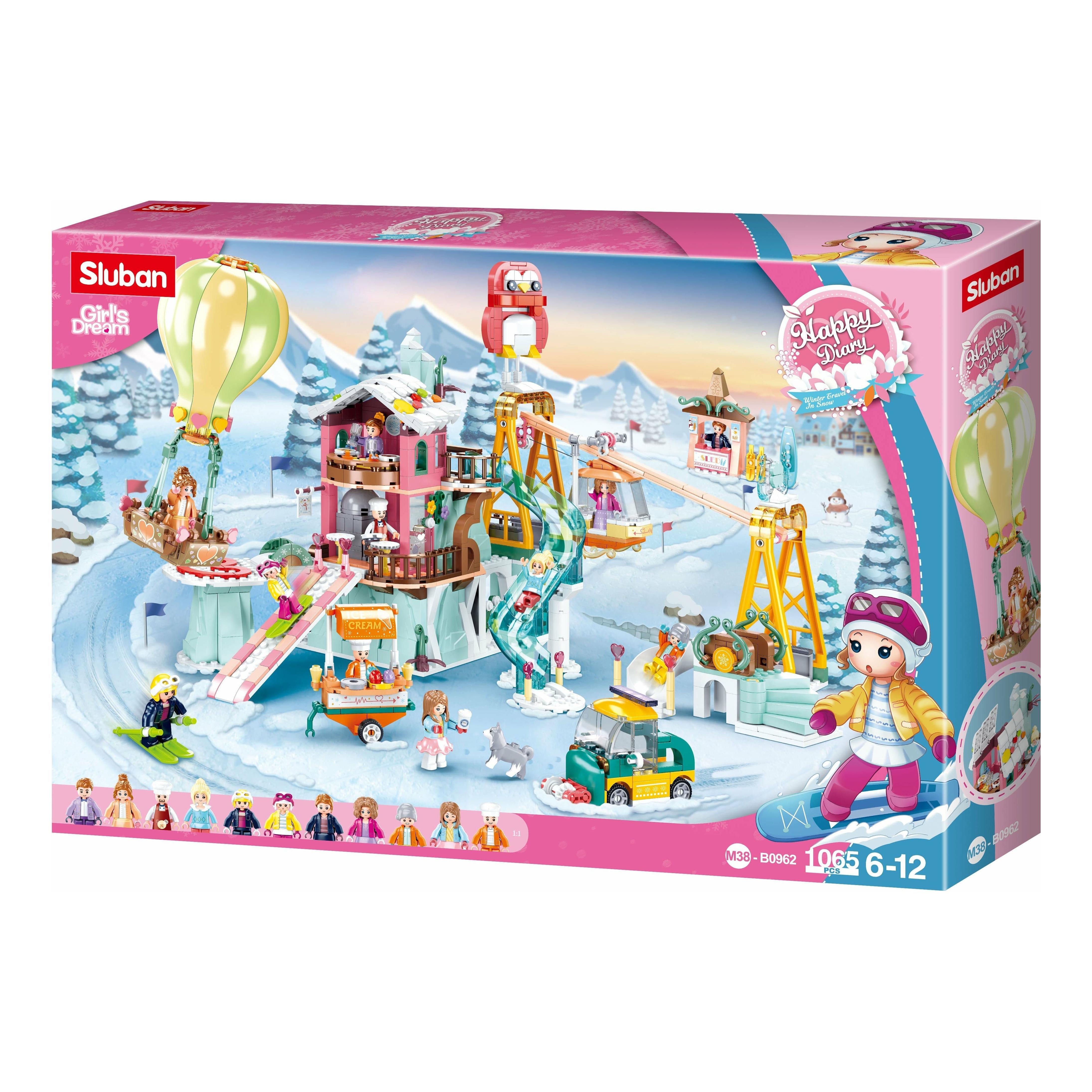 SLUBAN Girl's Dream Winter Ski Field 1065pcs