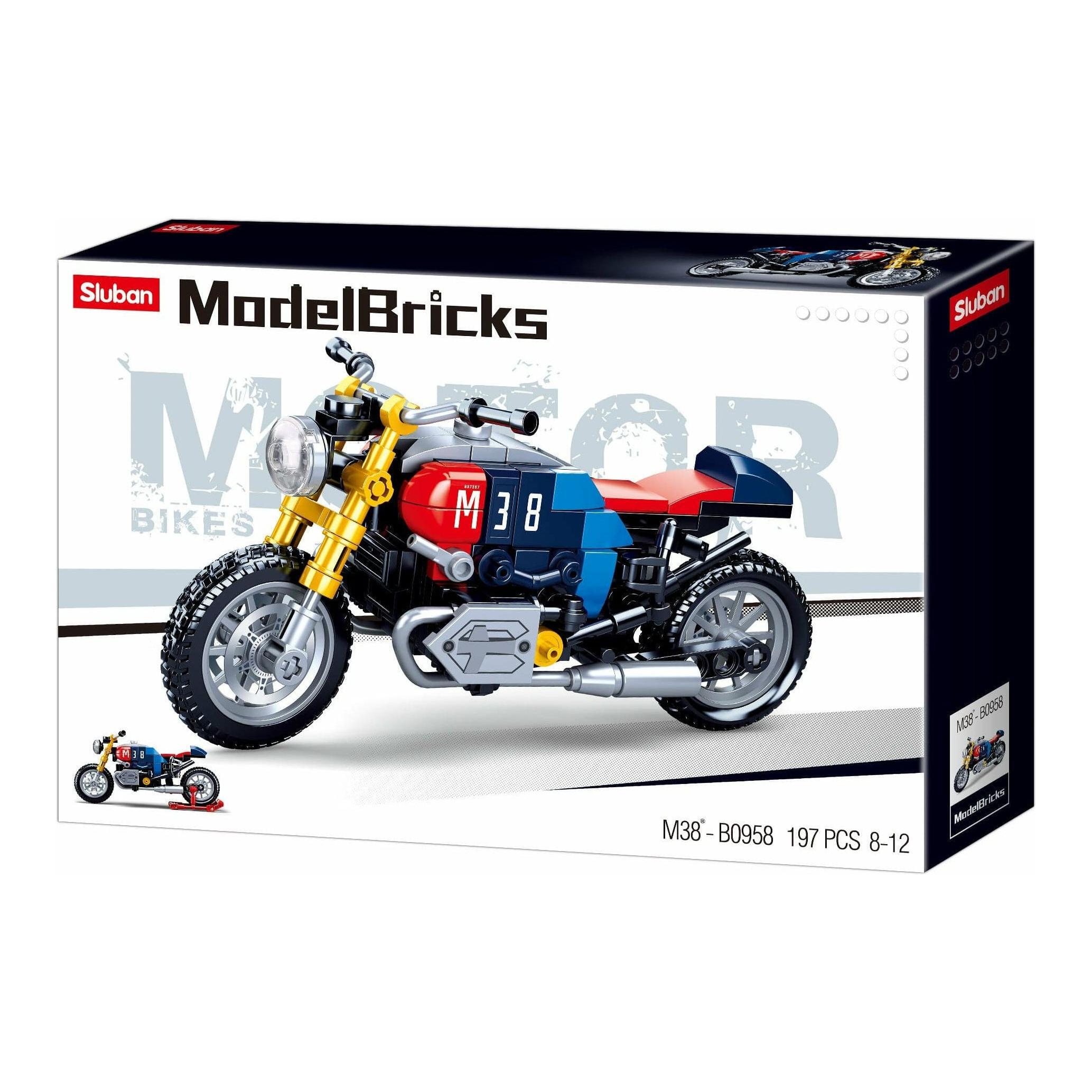 SLUBAN Model Bricks Motorcycle 197pcs