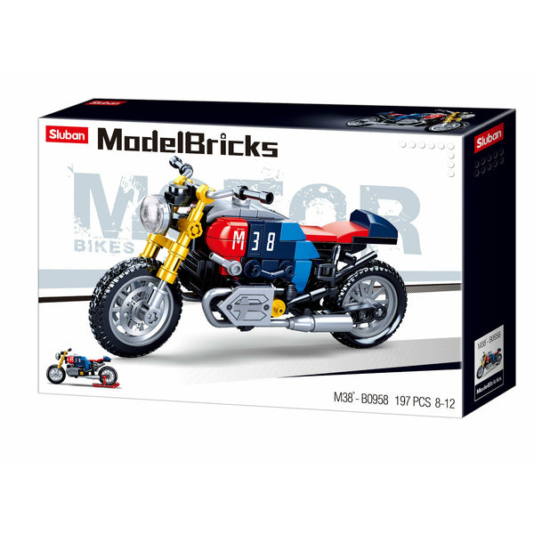 SLUBAN Model Bricks Motorcycle 197pcs