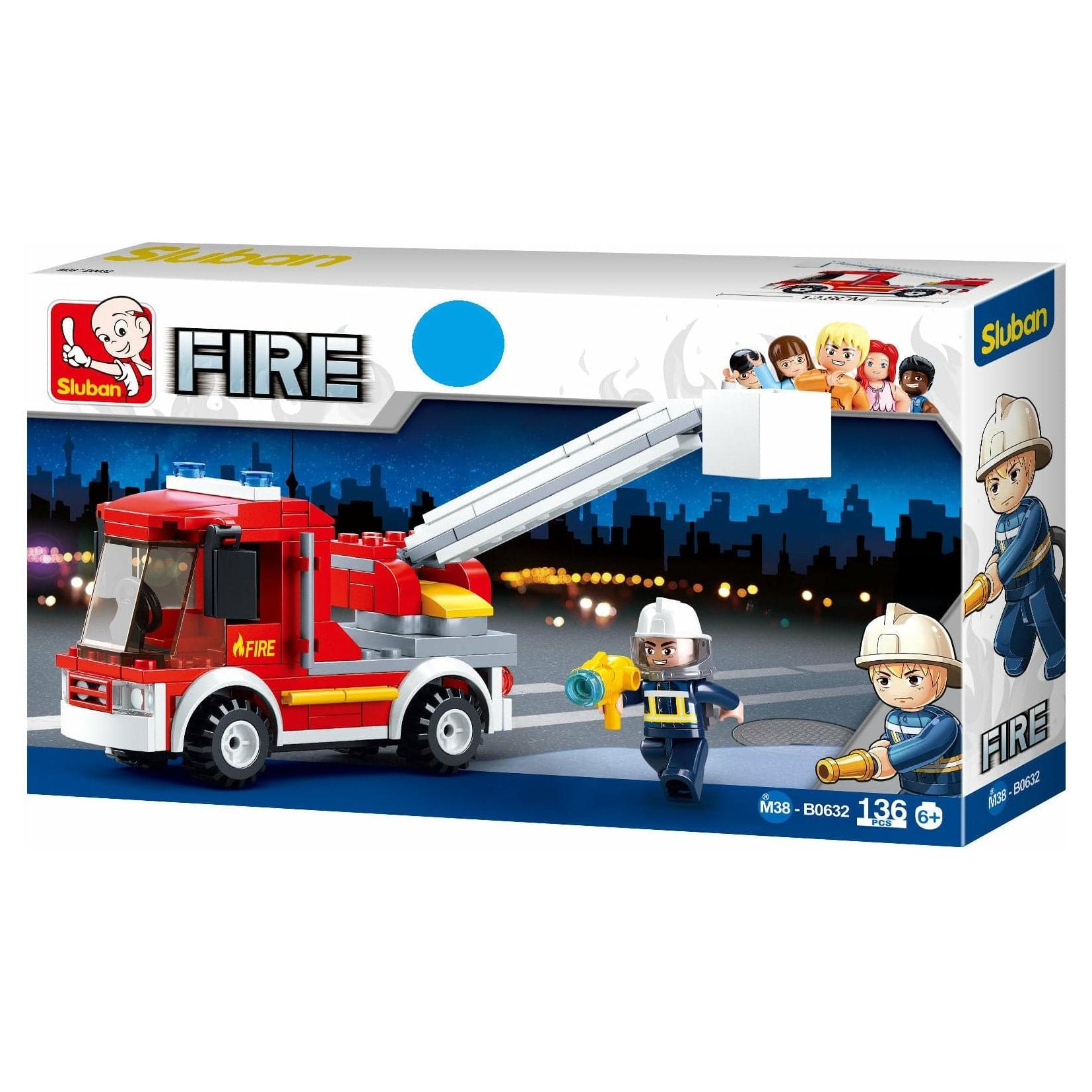 SLUBAN Small Fire Truck 136pcs