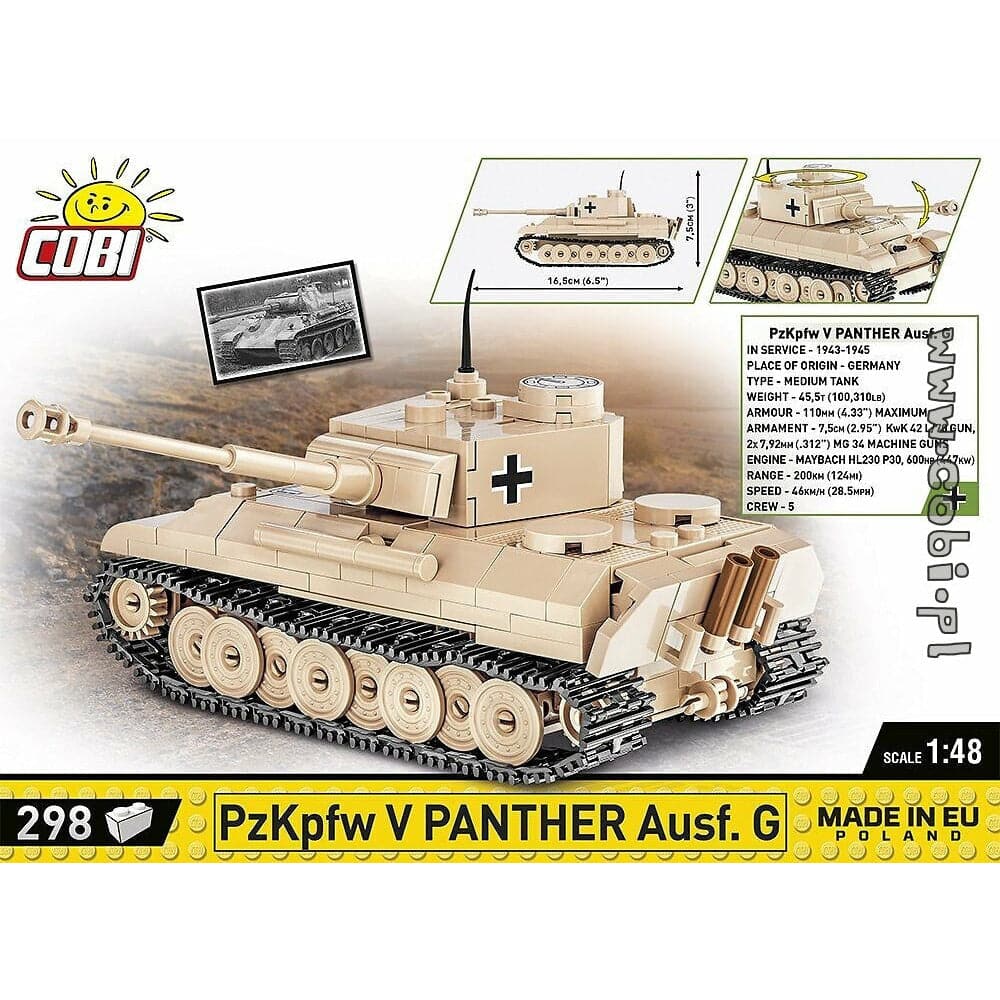 COBI WWII - Panzer v Panther Ausf.G 298 pcs