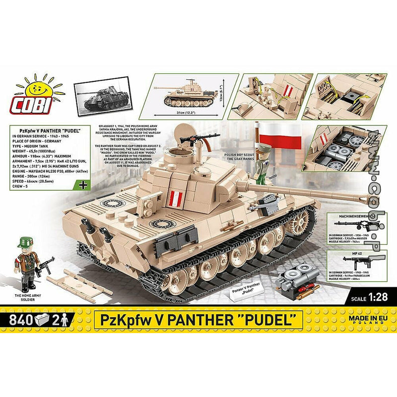 COBI WWII - Pzkpfw v Panther "Pudel" 840 pcs