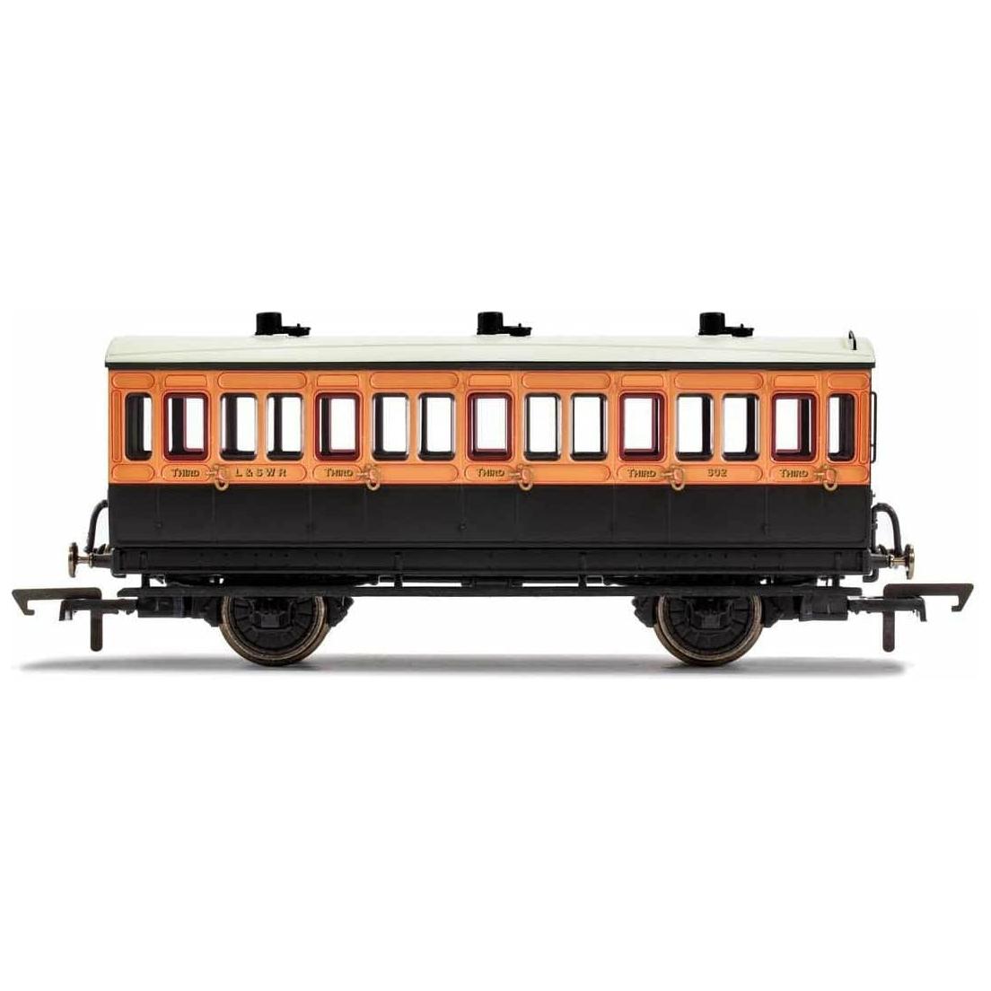 HORNBY OO LSWR, 4 Wheel Coach, 3rd Class, 302 - Era 2