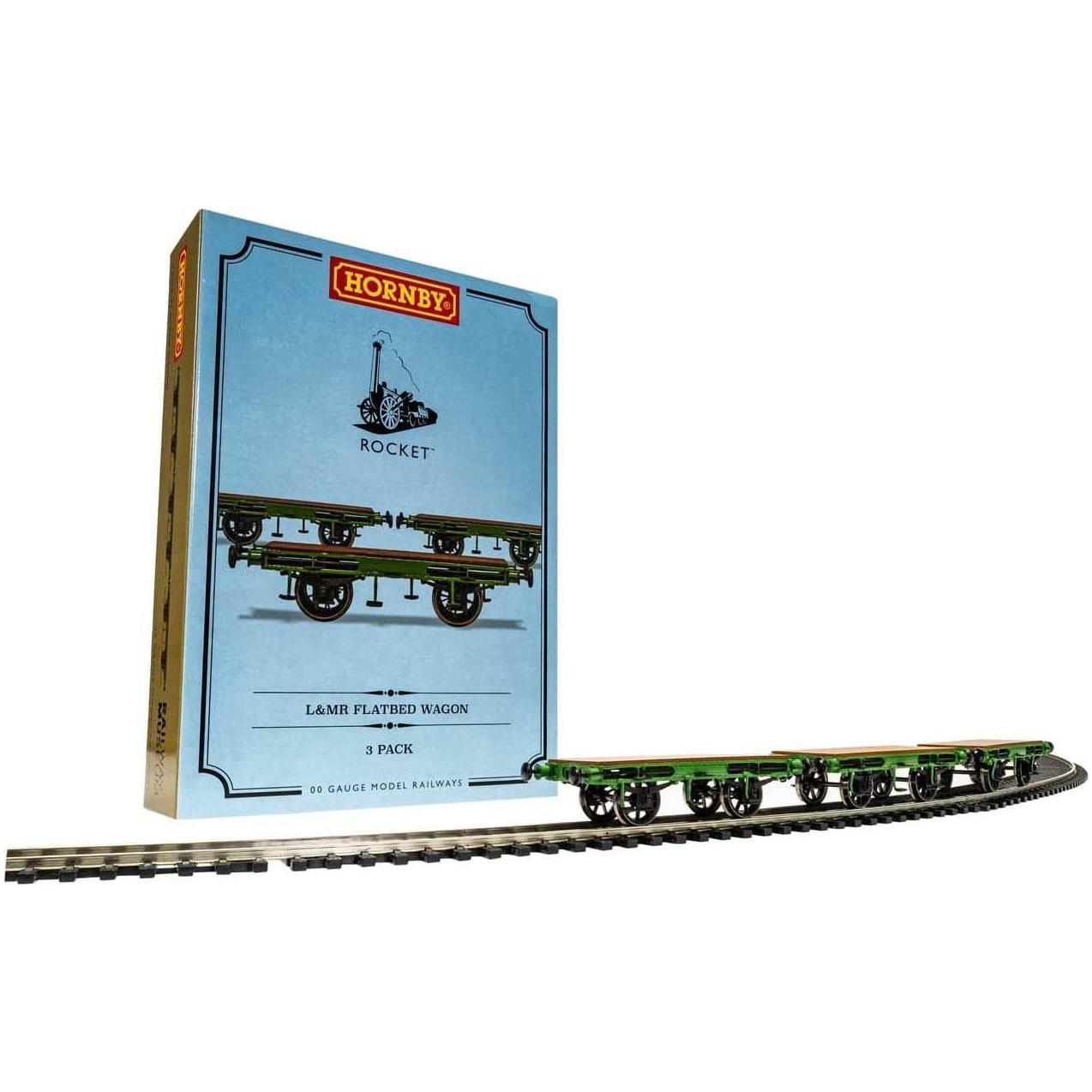 HORNBY OO L&MR, Flat Bed Wagon Pack - Era 1
