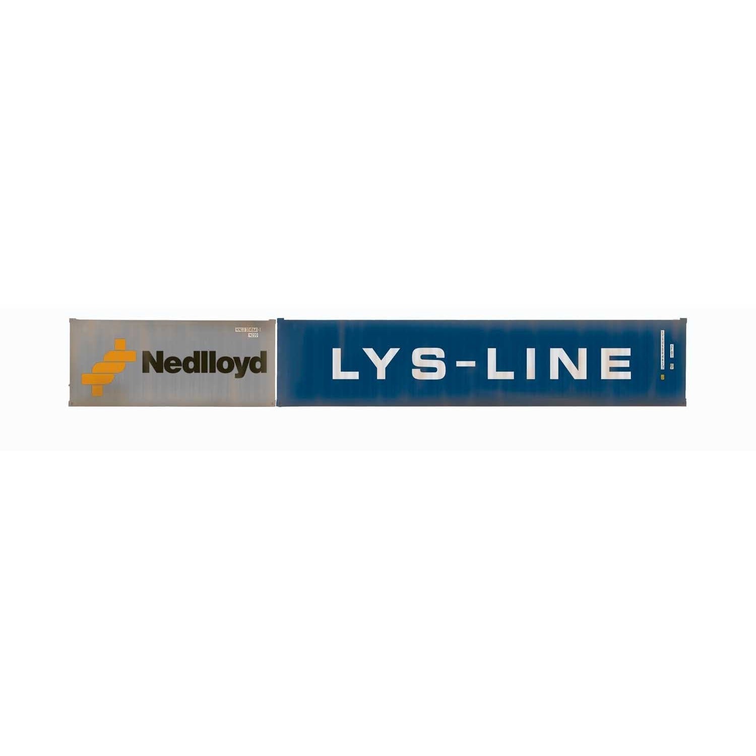 HORNBY Nedlloyd & LYS-Line, Container Pack, 1 x 20 and 1 x 40' LYS Linje Container
