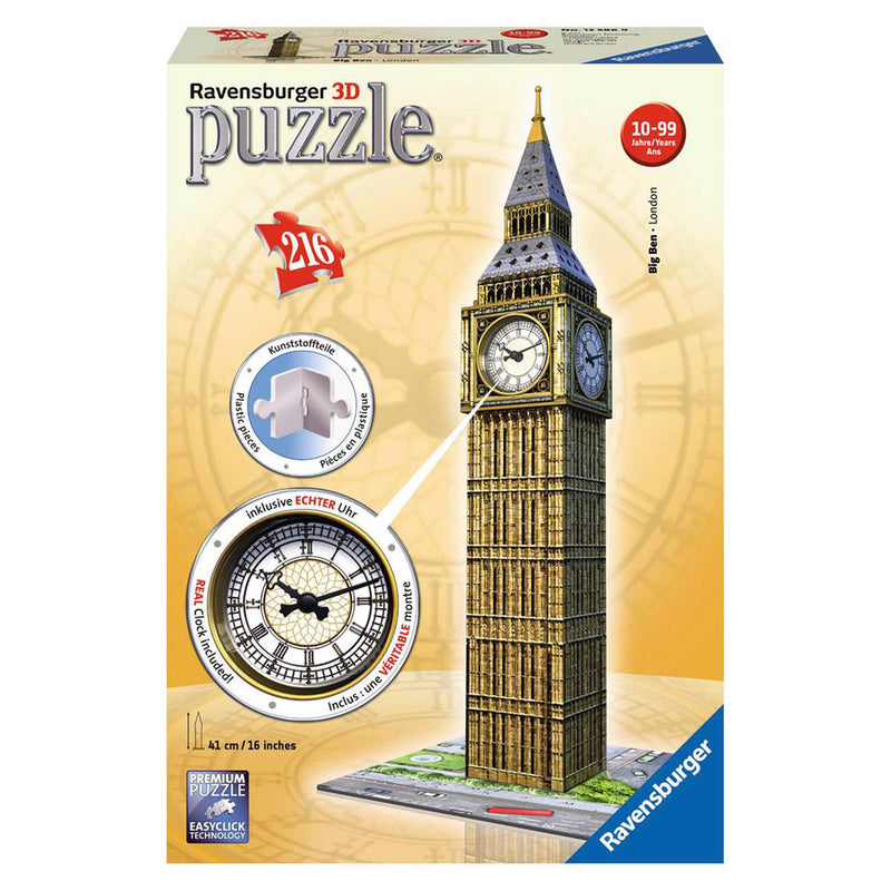 RAVENSBURGER Big Ben with Clock 3D Puzzle Pop Art 216pce