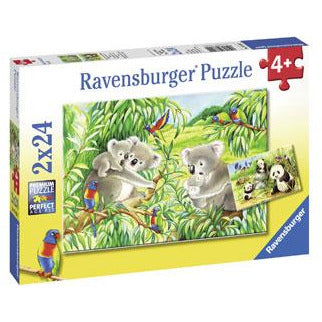 RAVENSBURGER Sweet Koalas and Pandas Puzzle 2x24pce