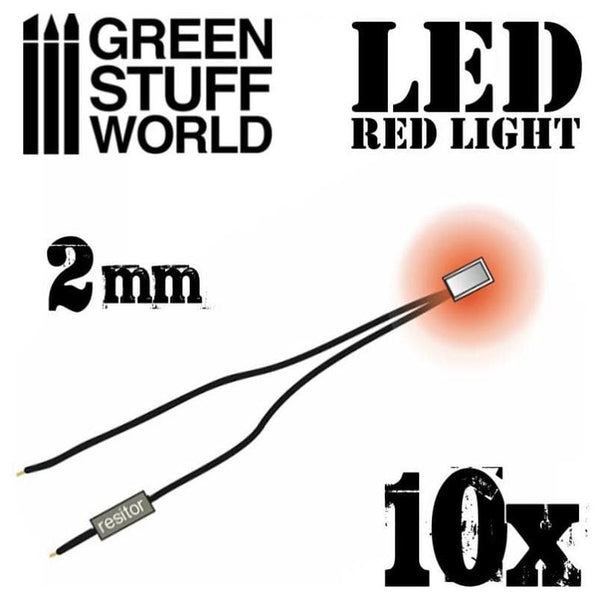 GREEN STUFF WORLD Micro LEDs - Red Lights - 2mm (0805 SMD)