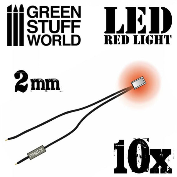 GREEN STUFF WORLD Micro LEDs - Red Lights - 2mm (0805 SMD)
