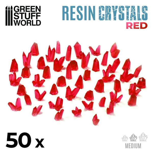 GREEN STUFF WORLD RED Resin Crystals - Medium