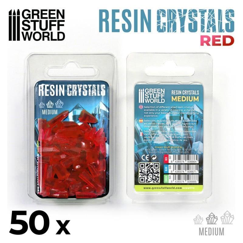 GREEN STUFF WORLD RED Resin Crystals - Medium