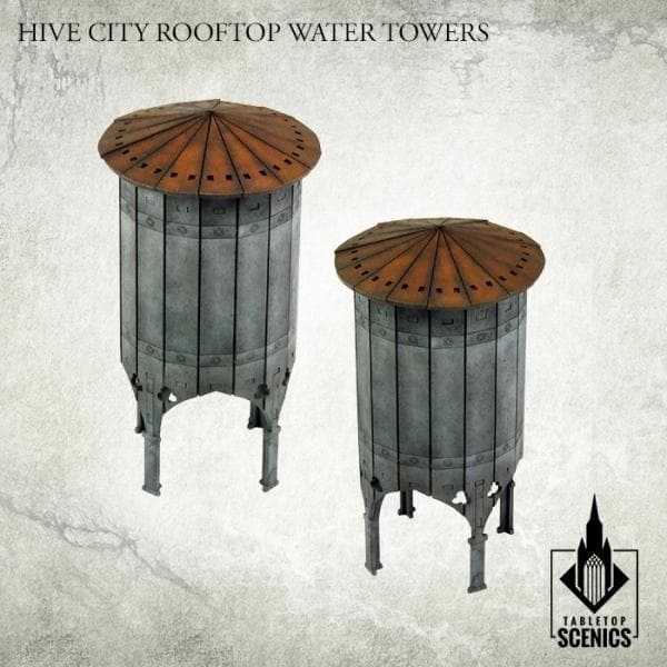 TABLETOP SCENICS Hive City Rooftop Water Towers