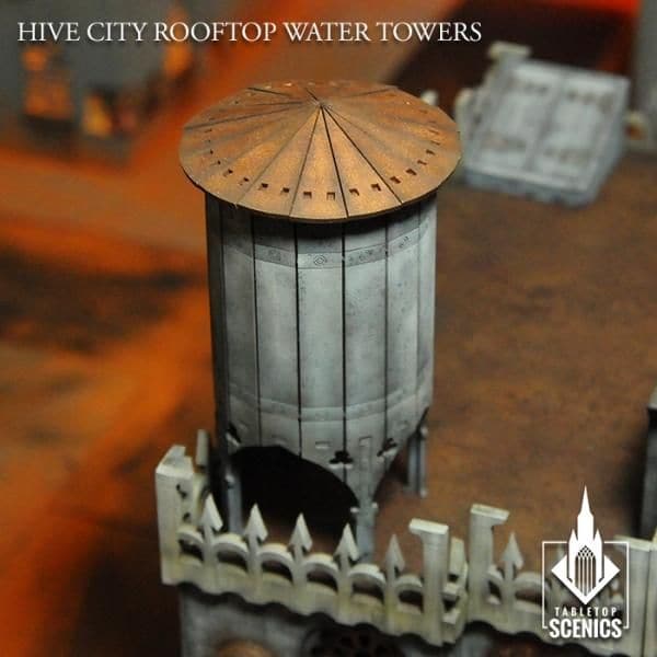 TABLETOP SCENICS Hive City Rooftop Water Towers