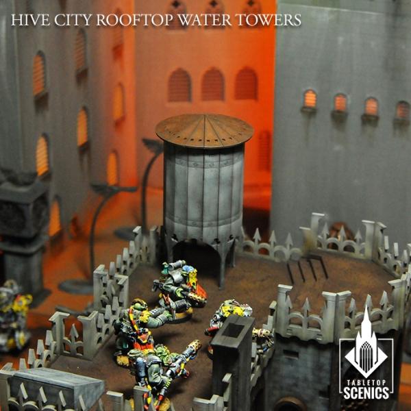 TABLETOP SCENICS Hive City Rooftop Water Towers