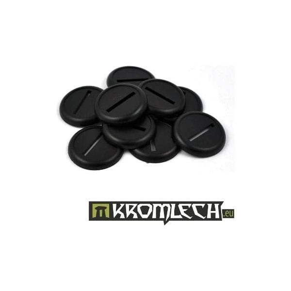 KROMLECH Round 30mm Slotted Bases with Lip (10)