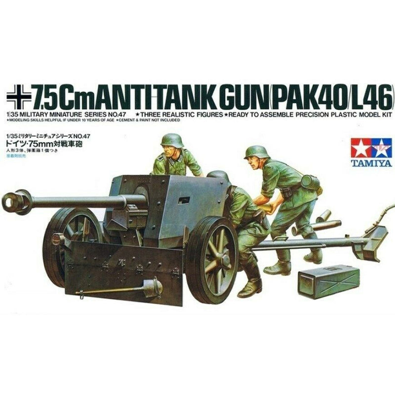 TAMIYA 1/35 7.5cm M Antitank Gun Pak40/L46