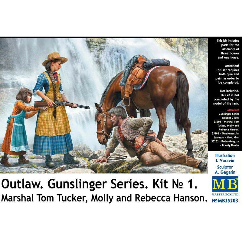 MASTER BOX 1/35 Outlaw. Gunslinger Series. Kit No. 1. Marshal Tom