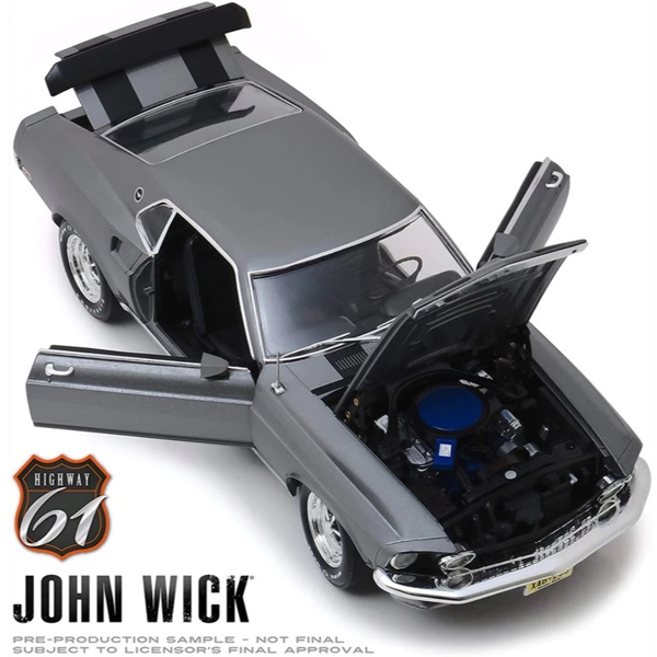 GREENLIGHT 1/18 Chrome John Wick (2014) 1969 Ford Mustang B