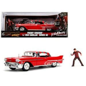 JADA 1/24 Nightmare on Elm Street Freddy w/1958 Cadillac Se