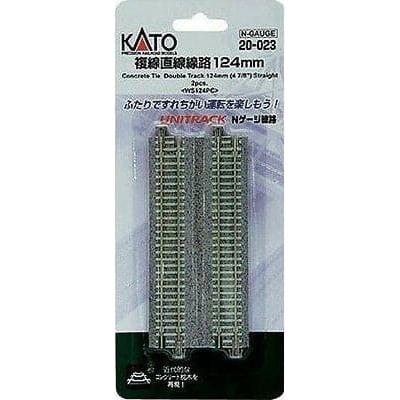 KATO N Concrete Tie Double Track Straight 124mm (2 Pack)