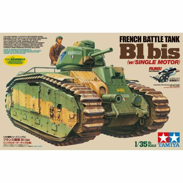 TAMIYA 1/35 French Battle Tank B1 bis (w/Single Motor)