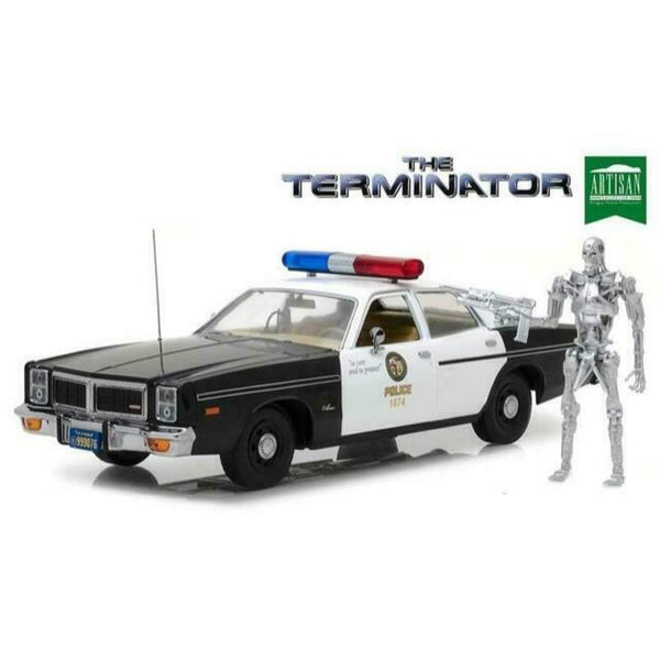 GREENLIGHT 1/18 The Terminator (1984) 1977 Dodge Monaco Met