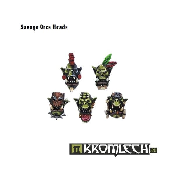 KROMLECH Savage Orcs Heads (10)