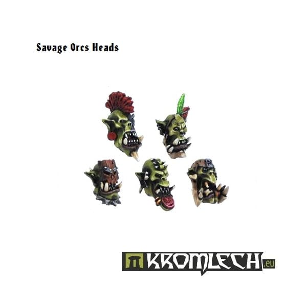 KROMLECH Savage Orcs Heads (10)