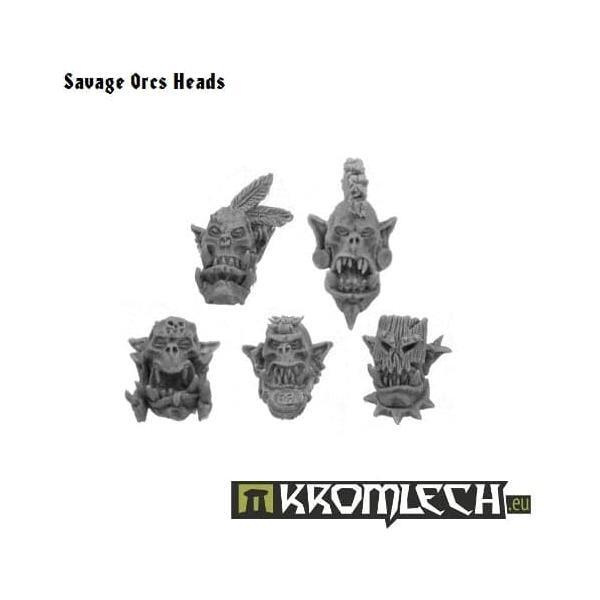 KROMLECH Savage Orcs Heads (10)