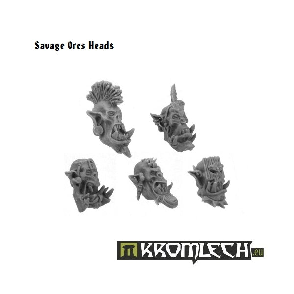 KROMLECH Savage Orcs Heads (10)