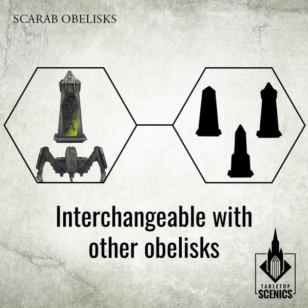 TABLETOP SCENICS Scarab Obelisks (2)