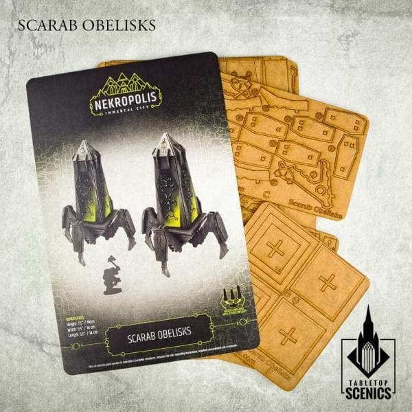 TABLETOP SCENICS Scarab Obelisks (2)