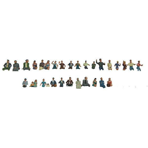 SCENEMASTER HO Scale Seated Coach Passengers (pkg of 29)