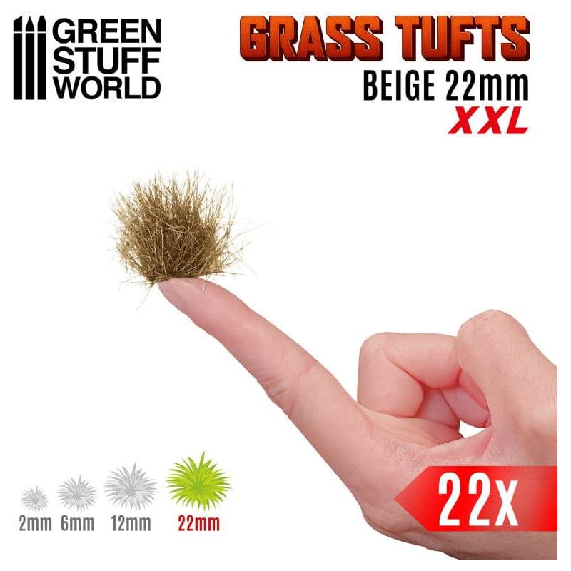 GREEN STUFF WORLD Grass Tufts XXL - 22mm Self-Adhesive - Beige