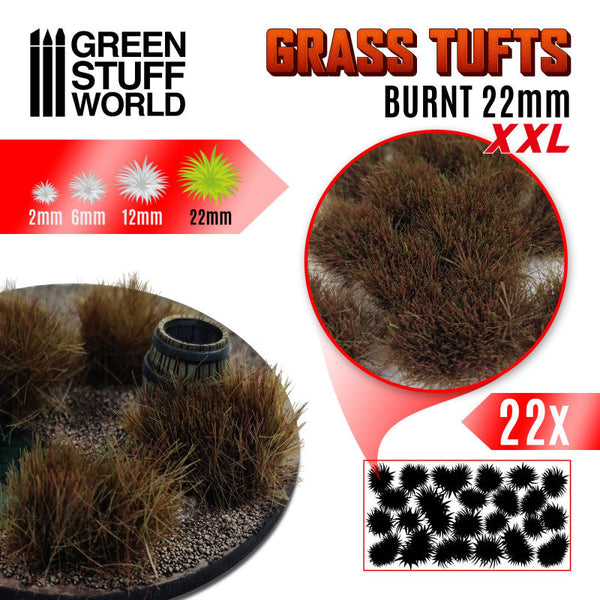 GREEN STUFF WORLD Grass Tufts XXL - 22mm Self-Adhesive - Burnt