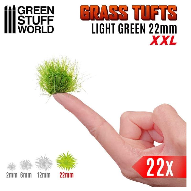 GREEN STUFF WORLD Grass Tufts XXL - 22mm Self-Adhesive - Light Green