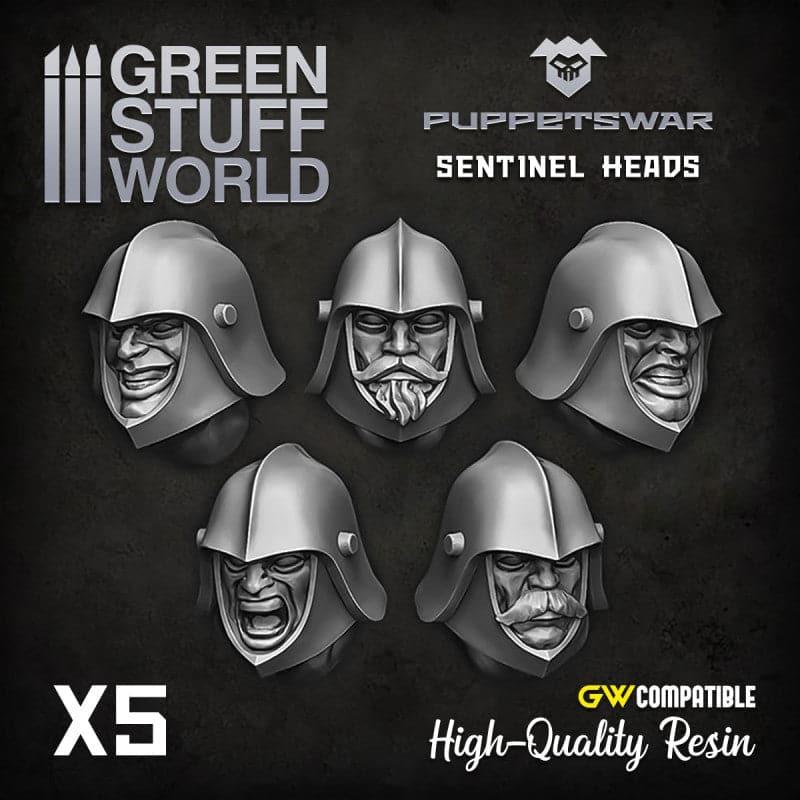 GREEN STUFF WORLD Puppetswar Sentinel Heads (5)