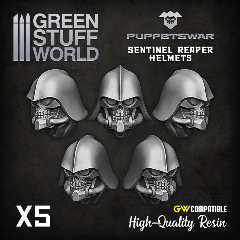 GREEN STUFF WORLD Puppetswar Sentinel Reaper Helmets (5)