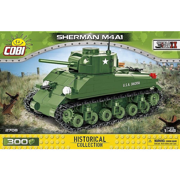 COBI World War II - Sherman M4A1 Tank (300 Pieces)